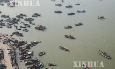 တရုတ္ႏုိင္ငံအေရွ ့ပုိင္း Jiangsu ျပည္နယ္အတြင္းရွိ ငါးဖမ္းေလွမ်ားအားေတြ ့ရစဥ္(ဆင္ဟြာ)