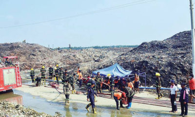 မီးၾကြင္းမီးက်န္မ်ား ဆက္လက္ၿငွိမ္းသတ္ေနစဥ္(ဓာတ္ပံု-MOI)