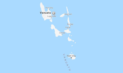 ျပင္းအား ၆.၁ အဆင့္ရွိ ငလ်င္ လႈပ္ခတ္ ခဲ့သည့္ ဗန္နာတု(Vanuatu) ႏုိင္ငံ အား ျမင္ေတြ႕ရစဥ္(ဓာတ္ပံု-google maps)