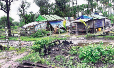 သေဘၤာေကြ႕ေက်းရြာ မီးေလာင္ျပင္ေနရာ၌ အိမ္မ်ားေဆာက္လုပ္ေနထိုင္မႈအားေတြ႔ရစဥ္(MOI)