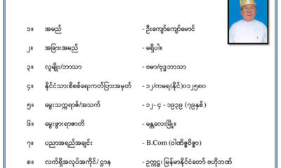 ဗဟုုိဘဏ္ဥကၠ႒ ဦးေက်ာ္ေက်ာ္ေမာင္၏ ကိုယ္ေရးအက်ဥ္းအားေတြ႔ရစဥ္