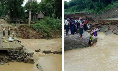 မုန္ေခ်ာင္းတံတား ေရလွ်ံမႈျဖစ္ပြားစဥ္ (ဆင္ဟြာ)