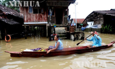 ကရင္ျပည္နယ္ ဘားအံ ၿမဳိ ့နယ္တြင္ ျဖစ္ပြားခဲ့ေသာ ေရႀကီးေရလွ်ံမႈအား ေတြ ့ရစဥ္(ဆင္ဟြာ)