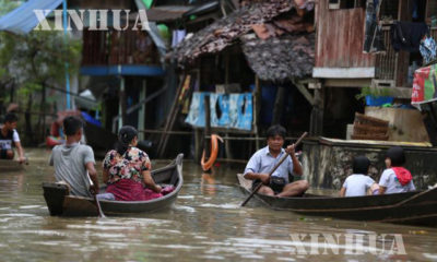 ကရင္ျပည္နယ္ ဘားအံ ၿမဳိ ့နယ္ အတြင္း ေရေဘး ျဖစ္ပြားမႈအား ေတြ ့ရစဥ္(ဆင္ဟြာ)