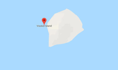 ျပင္းအား ၆.၄ အဆင့္ ရွိ ငလ်င္ လႈပ္ခတ္ ခဲ့သည့္ Visokoi ကၽြန္း အနီး ပင္လယ္ျပင္ အား ျမင္ေတြ႕ရစဥ္(ဓာတ္ပံု-google maps)