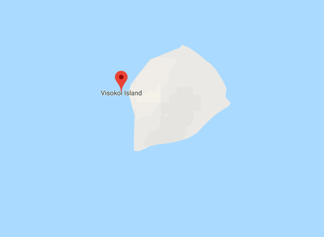 ျပင္းအား ၆.၄ အဆင့္ ရွိ ငလ်င္ လႈပ္ခတ္ ခဲ့သည့္ Visokoi ကၽြန္း အနီး ပင္လယ္ျပင္ အား ျမင္ေတြ႕ရစဥ္(ဓာတ္ပံု-google maps)
