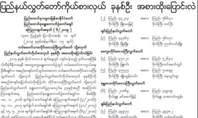 တပ္မေတာ္သားကိုယ္စားလွယ္ အစားထိုး ခန္႔အပ္ေသာ ေၾကညာခ်က္အား ေတြ႔ရစဥ္(MOI)