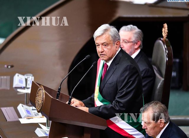 မကၠဆီကိုႏိုင္ငံ သမၼတ Andres Manuel Lopez Obrador အားေတြ႔ရစဥ္ (ဆင္ဟြာ)