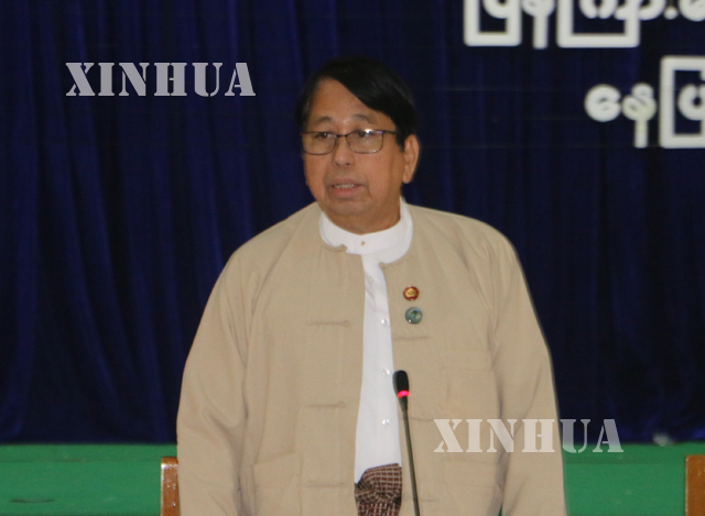 ျပန္ၾကားေရး၀န္ၾကီးဌာန ျပည္ေထာင္စု ၀န္ၾကီး ေဒါက္တာ ေဖျမင့္ အဖြင့္အမွာစကား ေျပာၾကားစဥ္။(ဆင္ဟြာ)