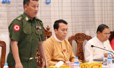 ရန္ကုန္တိုင္းေဒသႀကီးအစိုးရ၏ ျပည္သူ႔အတြက္ တတိယ (၁)ႏွစ္တာကာလအတြင္း ေဆာင္ရြက္ခဲ့မႈမ်ားႏွင့္ပတ္သက္ၿပီး သတင္းစာရွင္းလင္းပြဲက်င္းပစဥ္(အစိုးရအဖြဲ႔)