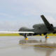 အေမရိကန္ေလတပ္၏ RQ-4A Global Hawk ေမာင္းသူမဲ့ေလယာဥ္တစ္စီး အားေတြ႕ရစဥ္။(အင္တာနက္)