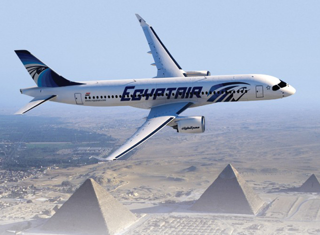 EgyptAir ေလယာဥ္တစ္စီးအားေတြြ႔ရစဥ္ (ဓာတ္ပံု--အင္တာနက္)