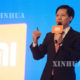 Fortune Global 500 ၏ ယခုႏွစ္စာရင္းတြင္ အသစ္ဝင္ေရာက္လာသည့္ Xiaomi နည္းပညာကုမၸဏီ၏ စီအီးအို Lei Jun အား ေတြ႕ရစဥ္ (ဆင္ဟြာ)