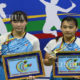 Myanmar International Series 2019 နိုင္ငံတကာၾကက္ေတာင္ၿပိဳင္ပြဲတြင္ ခ်န္ပီယံဆုု ရရွိသည့္ အသင္းမ်ားအား ေတြ ့ရစဥ္(ဆင္ဟြာ)