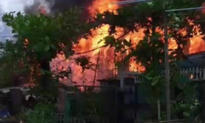 သာကေတမြို ့နယ်၌ ဖြစ်ပွားခဲ့သော မီးလောင်မှုအား တွေ့ရစဉ်(ဓာတ်ပုံ - Ministry of Home Affairs, Myanmar)