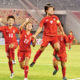 အမျိုးသမီးဘောလုံးအသင်းယှဉ်ပြိုင်ကစားနေမှုအားတွေ့ရစဉ် (ဓာတ်ပုံ--ကြေးမုံ)