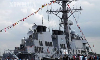 အေမရိကန္ႏုိင္ငံ၏ ဖ်က္သေဘၤာ USS Ramage အားေတြ ့ရစဥ္(ဆင္ဟြာ)