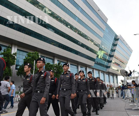 ထိုင်းနိုင်ငံ၌ ၂၀၁၇ ခုနှစ် အတွင်း ရဲတပ်ဖွဲ့ဝင်များ ကင်းလှည့်နေမှု တစ်ခုအား တွေ့ရစဉ်(ဆင်ဟွာ)