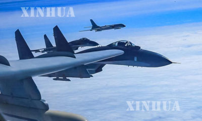 တရုတ်နိုင်ငံလွတ်မြောက်ရေးတပ်မတော်(PLA) လေတပ်မှ တိုက်လေယာဉ်များ လေ့ကျင့်ပျံသန်းစဉ်(ဆင်ဟွာ)
