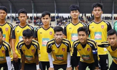 မြန်မာ့လက်ရွေးစင် ယူ ၁၉ ဘောလုံးအသင်းအားတွေ့ရစဉ် (ဓာတ်ပုံ--အင်တာနက်)