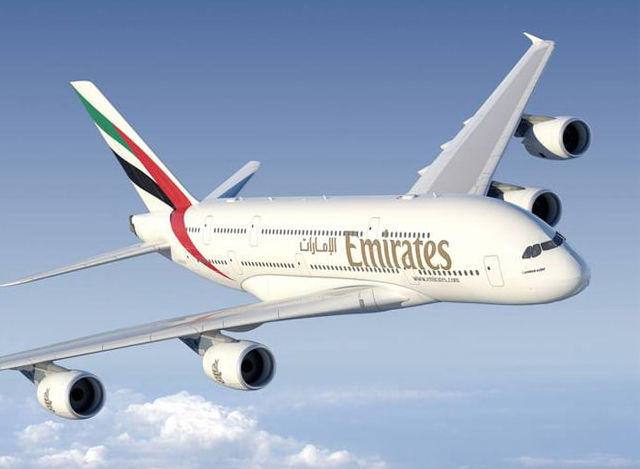 Emirates လေကြာင်းလိုင်းမှ လေယာဉ်တစ်စင်းအား တွေ့ရစဉ် (ဓာတ်ပုံ-အင်တာနက်)
