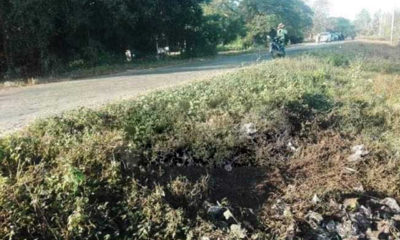 အခင်းဖြစ်ပွားရာ နေရာ တစ်ဝိုက်အား တွေ့ရစဉ်(ဓာတ်ပုံ - MRTV)