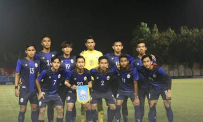 ကမ္ဘေဒီးယားအသင်းအားတွေ့ရစဉ် (ဓါတ်ပုံ- Myanmar football Federation)