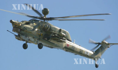 Mi-28 တိုက်ခိုက်ရေးရဟတ်ယာဉ်တစ်စင်းအား တွေ့ရစဉ် (ဆင်ဟွာ)