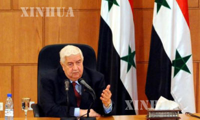 ဆီးရီးယား နိုင်ငံ ဒုတိယ ဝန်ကြီးချုပ် နှင့် နိုင်ငံခြားရေး ဝန်ကြီး Walid Muallem အား မြင်တွေ့ရစဉ်(ဆင်ဟွာ)