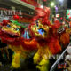 တရုတ် ရိုးရာ ခြင်္သေ့ ၊ နဂါး အကအလှ စွမ်းရည် ပြိုင်ပွဲ ကျင်းပမှုများအား တွေ့ရစဉ်(ဆင်ဟွာ)