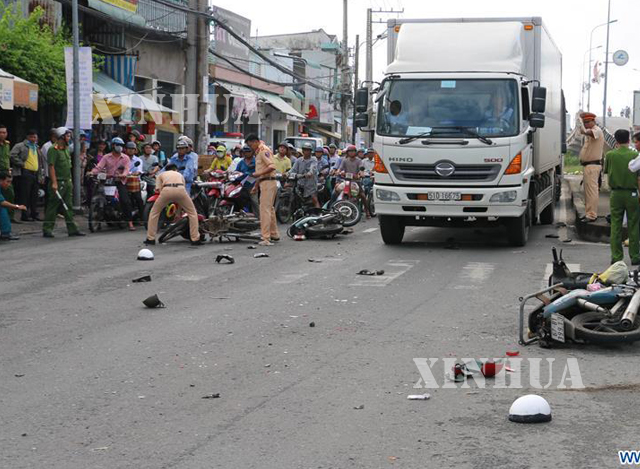 ဗီယက်နမ် နိုင်ငံ၌ ၂၀၁၈ ခုနှစ် အတွင်း ဖြစ်ပွားခဲ့သော ယာဉ်မတော်တဆမှု တစ်ခုအား တွေ့ရစဉ် (ဆင်ဟွာ)
