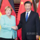 တရုတ်နိုင်ငံ သမ္မတ ရှီကျင့်ဖိန်နှင့် ဂျာမနီနိုင်ငံ ဝန်ကြီးချုပ် အိန်ဂျလာ မာကဲလ်အား တွေ့ရစဉ် (ဆင်ဟွာ)