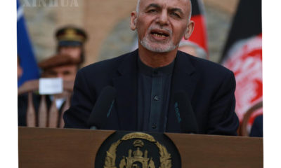 အာဖဂန်နစ္စတန်နိုင်ငံသမ္မတ မိုဟာမက်အက်စ်ရက်ပ်ဂါနီ မိန့်ခွန်းပြောကြားနေစဉ်(ဆင်ဟွာ)