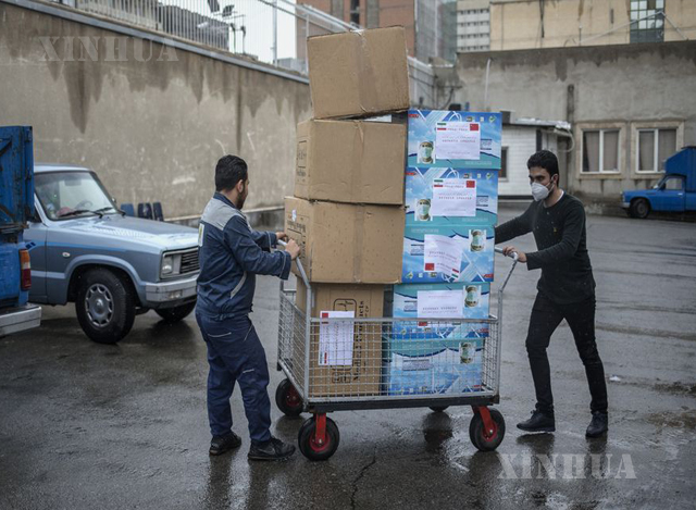 အီရန်နိုင်ငံသို့ တရုတ်နိုင်ငံမှ ကူညီထောက်ပံ့သော ဆေးဘက်ဆိုင်ရာပစ္စည်းများ ရောက်ရှိလာစဉ် (ဆင်ဟွာ)