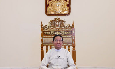 နိုင်ငံတော် သမ္မတ ဦးဝင်းမြင့်အား တွေ့ရစဉ်(ဓာတ်ပုံ - Myanmar President Office)