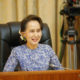 နိုင်ငံတော်၏ အတိုင်ပင်ခံပုဂ္ဂိုလ် ဒေါ်အောင်ဆန်းစုကြည်အား တွေ့ရစဉ်(ဓာတ်ပုံ - Myanmar State Counsellor Office)