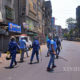 အိန္ဒိယ နိုင်ငံရှိ လမ်းများပေါ်တွင် ရဲတပ်ဖွဲ့ဝင်များ ကင်းလှည့်နေမှုအား ဧပြီ ၁၉ ရက်က တွေ့ရစဉ်(ဆင်ဟွာ)