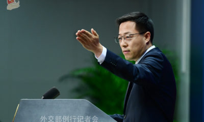 တရုတ်နိုင်ငံ နိုင်ငံခြားရေးဝန်ကြီးဌာန ပြောရေးဆိုခွင့်ရှိသူ ကျောက်လိကျန်းအား မေ ၂၀ ရက် ပုံမှန်သတင်းစာရှင်းလင်းပွဲတွင် တွေ့ရစဉ် (ဓါတ်ပုံ- တရုတ်နိုင်ငံ နိုင်ငံခြားရေးဝန်ကြီးဌာန ဝဘ်ဆိုက်)