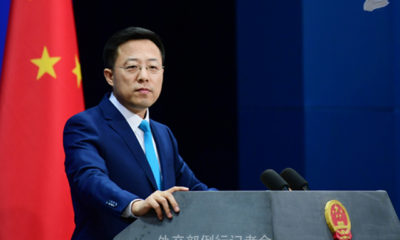 တရုတ် နိုင်ငံ နိုင်ငံခြားရေးဝန်ကြီးဌာန ပြောရေးဆိုခွင့်ရှိသူ ကျောက်လိကျင်း အား မြင်တွေ့ရစဉ် (ဓာတ်ပုံ-တရုတ် နိုင်ငံခြားရေး ဝန်ကြီးဌာန)