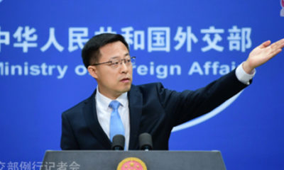 တရုတ် နိုင်ငံ နိုင်ငံခြားရေး ဝန်ကြီးဌာန ပြောရေးဆိုခွင့်ရှိသူ ကျောက်လိကျင်း အား မြင်တွေ့ရစဉ် (ဓာတ်ပုံ-တရုတ် နိုင်ငံ နိုင်ငံခြားရေး ဝန်ကြီးဌာန)