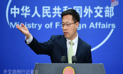 တရုတ်နိုင်ငံ နိုင်ငံခြားရေးဝန်ကြီးဌာန ပြောရေးဆိုခွင့်ရှိသူ ကျောက်လိကျန်းအား မေ ၂၇ ရက် ပုံမှန်သတင်းစာရှင်းလင်းပွဲတွင် တွေ့ရစဉ် (ဓါတ်ပုံ- တရုတ်နိုင်ငံ နိုင်ငံခြားရေးဝန်ကြီးဌာန ဝဘ်ဆိုက်)