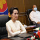၃၆ ကြိမ်မြောက် အာဆီယံထိပ်သီးအစည်းအဝေးသို့ ပါဝင်တက်ရောက်ခဲ့သည့် နိုင်ငံတော်၏ အတိုင်ပင်ခံပုဂ္ဂိုလ် ဒေါ်အောင်ဆန်းစုကြည်အား တွေ့ရစဉ်(ဓာတ်ပုံ - Myanmar State Counsellor Office)