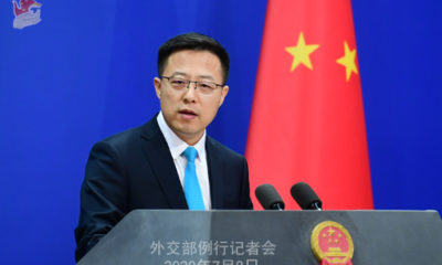 တရုတ်နိုင်ငံ နိုင်ငံခြားရေးဝန်ကြီးဌာန ပြောရေးဆိုခွင့်ရှိသူ ကျောက်လိကျန်းအား ဇူလိုင် ၈ ရက် ပုံမှန် သတင်းစာရှင်းလင်းပွဲတွင် တွေ့ရစဉ်(ဓါတ်ပုံ- တရုတ်နိုင်ငံ နိုင်ငံခြားရေးဝန်ကြီးဌာန ဝဘ်ဆိုက်)