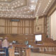 ပြည်ထောင်စု လွှတ်တော် နာယက အစည်းအဝေး ခန်းမအတွင်းသို့ ရောက်ရှိလာစဉ် (ဆင်ဟွာ)