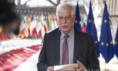 ဥရောပသမဂ္ဂ နိုင်ငံခြားဆက်ဆံရေးနှင့် လုံခြုံရေးမူဝါဒဆိုင်ရာ အဆင့်မြင့်ကိုယ်စားလှယ် Josep Borrellအား တွေ့ရစဉ်(ဆင်ဟွာ)