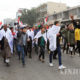 အီရတ်နိုင်ငံ ဘဂ္ဂဒက်မြို့တွင် အမေရိကန် တပ်ဖွဲ့များ ရုပ်သိမ်းရေး ဆန္ဒပြနေသူများအား တွေ့ရစဉ် (ဆင်ဟွာ)