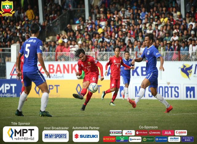 ရှမ်းယူနိုက်တက်အသင်းယှဉ်ပြိုင်ကစားနေစဉ် (ဓာတ်ပုံ-- Myanmar National League)