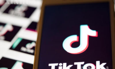 TikTok ဗီဒီယိုအက်ပလီကေးရှင်း အမှတ်တံဆိပ်ကို လက်ကိုင်ဖုန်းမျက်နှာပြင်တွင်တွေ့ရစဉ်(ဆင်ဟွာ)