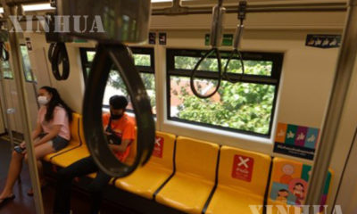 ထိုင်းနိုင်ငံ ဘန်ကောက်မြို့တွင် ပြေးဆွဲနေသော ရထားတစ်စင်းအား ဧပြီ ၆ ရက်ကတွေ့ရစဉ်(ဆင်ဟွာ)