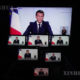 ပြင်သစ်နိုင်ငံ သမ္မတ မက်ခရွန် ရုပ်မြင်သံကြား မိန့်ခွန်းစကားပြောကြားနေသည်ကို အောက်တိုဘာ ၂၈ ရက်က တွေ့ရစဉ်(ဆင်ဟွာ)